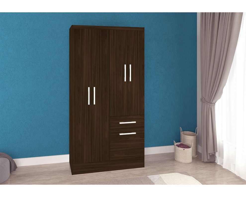 Clóset 4 puertas 1 cajón 1 zapatera tabaco-2