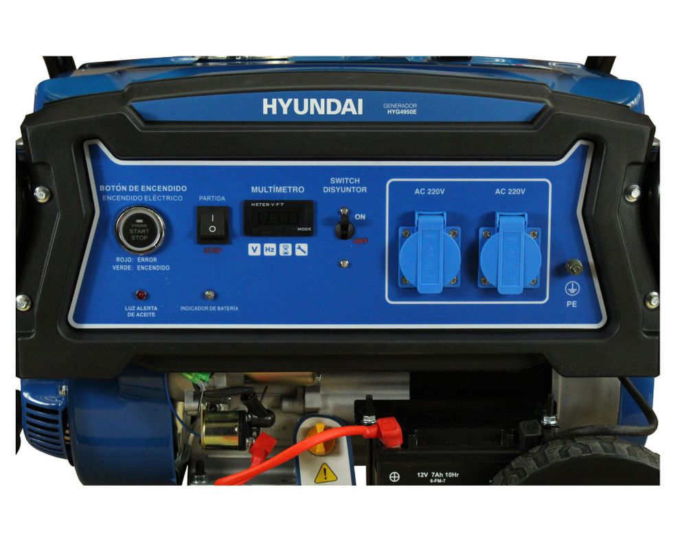 Generador a gasolina eléctrico/manual 3500W 15 lt 82HYG4950E Hyundai-3