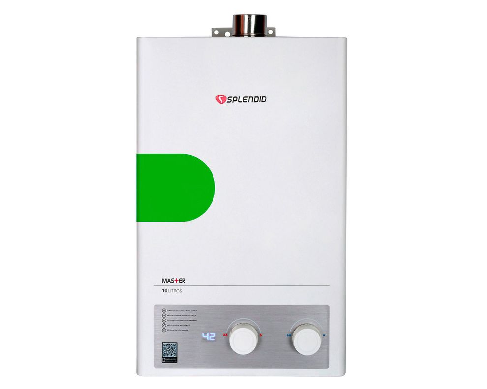 Calefont ionizado tiro forzado 10 litros gas licuado Master Splendid-0