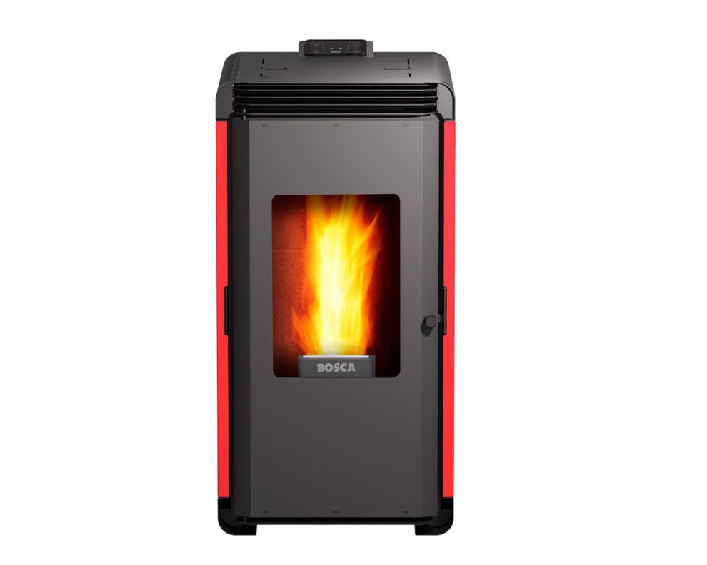 Estufa a pellet 9000W Hera+ rojo Bosca-0