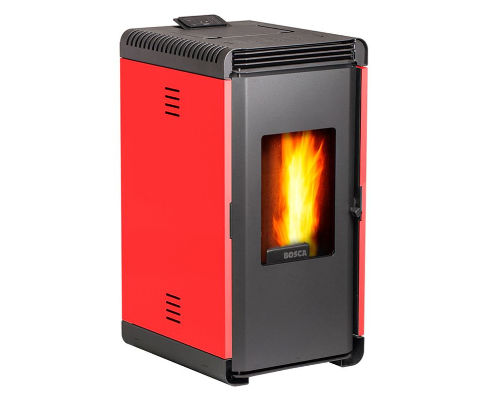 Estufa a pellet 9000W Hera+ rojo Bosca-1