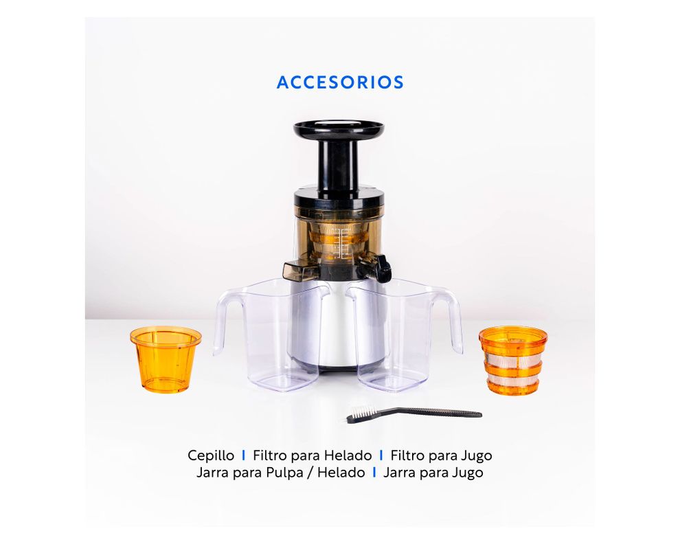 Prensadora de jugo 500 ml Slow Juicer Pro gris EasyWays.-4
