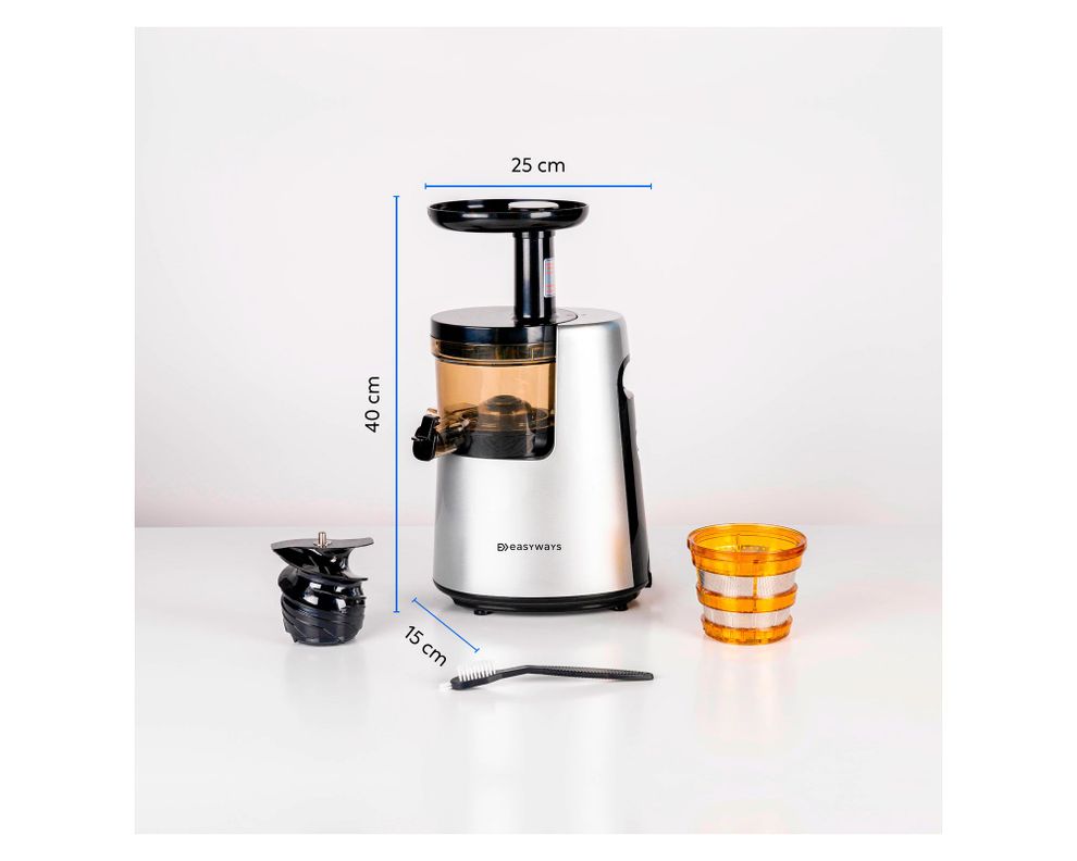 Prensadora de jugo 500 ml Slow Juicer Pro gris EasyWays.-6