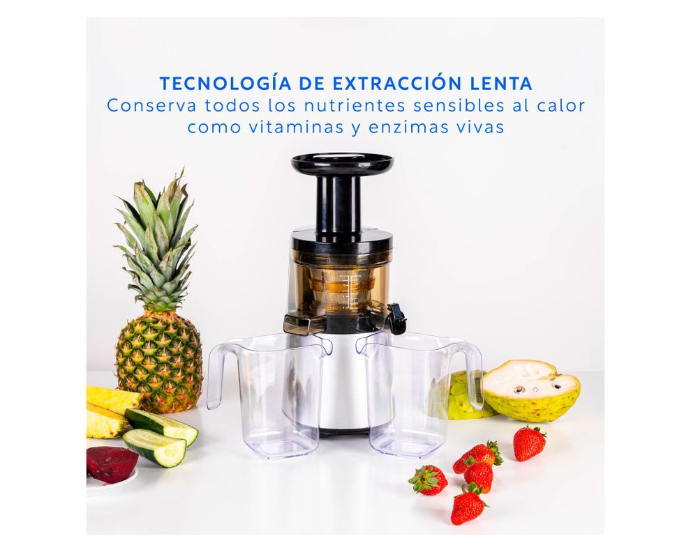 Prensadora de jugo 500 ml Slow Juicer Pro gris EasyWays.-9