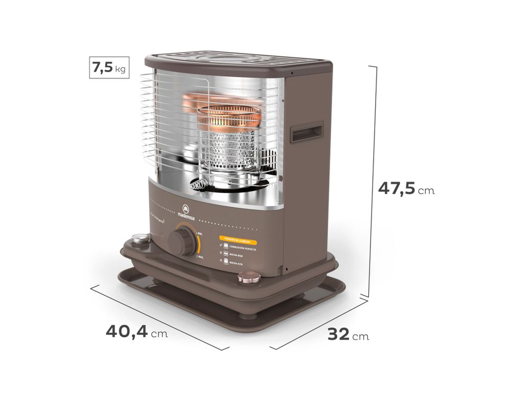 Estufa a parafina 2700W Foguita Pro silver-3