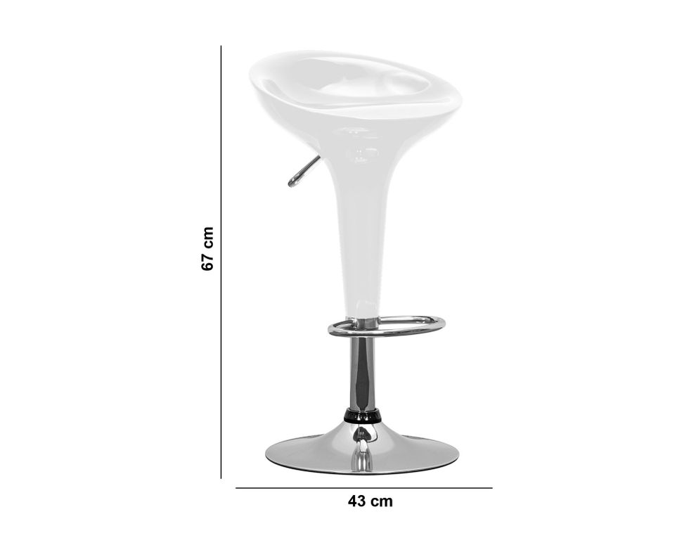 Silla bar Braida blanco 2 unidades M+Design-4