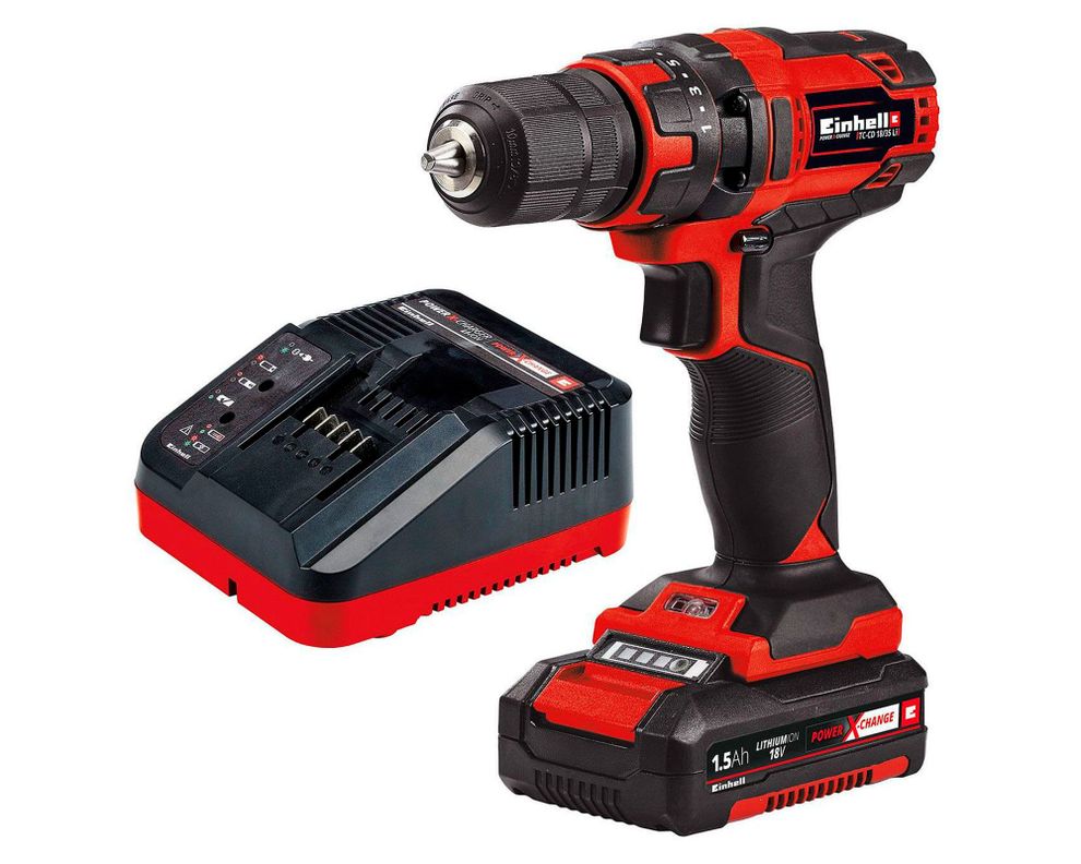 Taladro atornillador inalámbrico 18V 10mm TC-DC 18/35 Li + batería 1,5 Ah Einhell-0