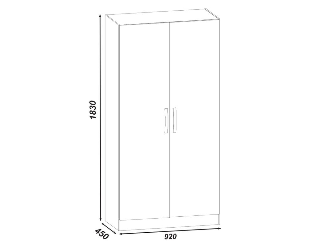 Clóset 2 puertas Pucón tabaco M+Design-4