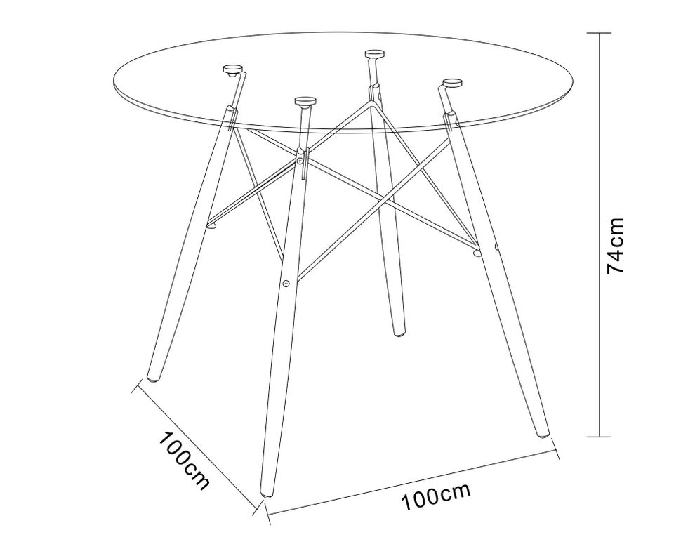Mesa comedor Ribeira transparente/natural M+Design-3