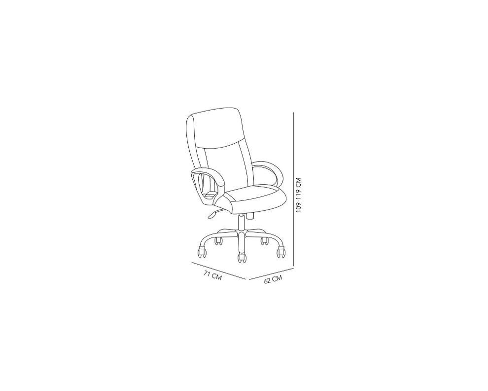 Silla de escritorio ejecutiva 6310 negro M+Design-7