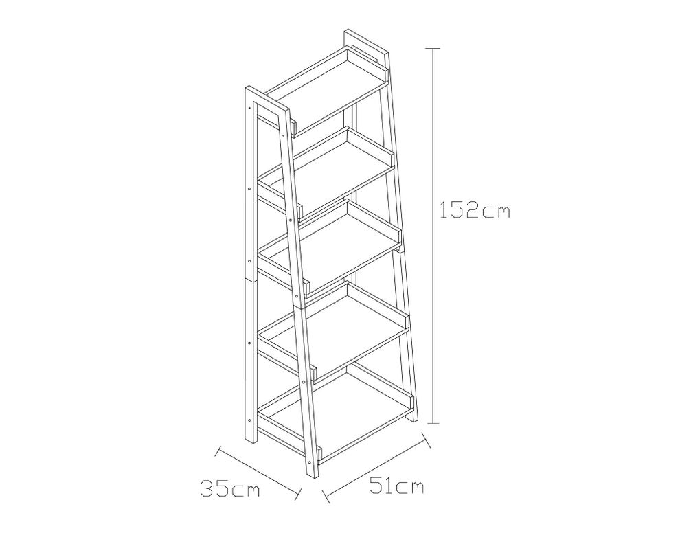 Librero escalera 2.0 negro M+Design-5