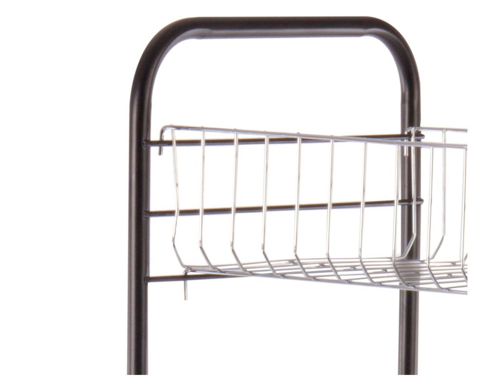 Carro 40.5 x 25 x 82 cm 4 canastos fijos acero cromado Cotidiana-2