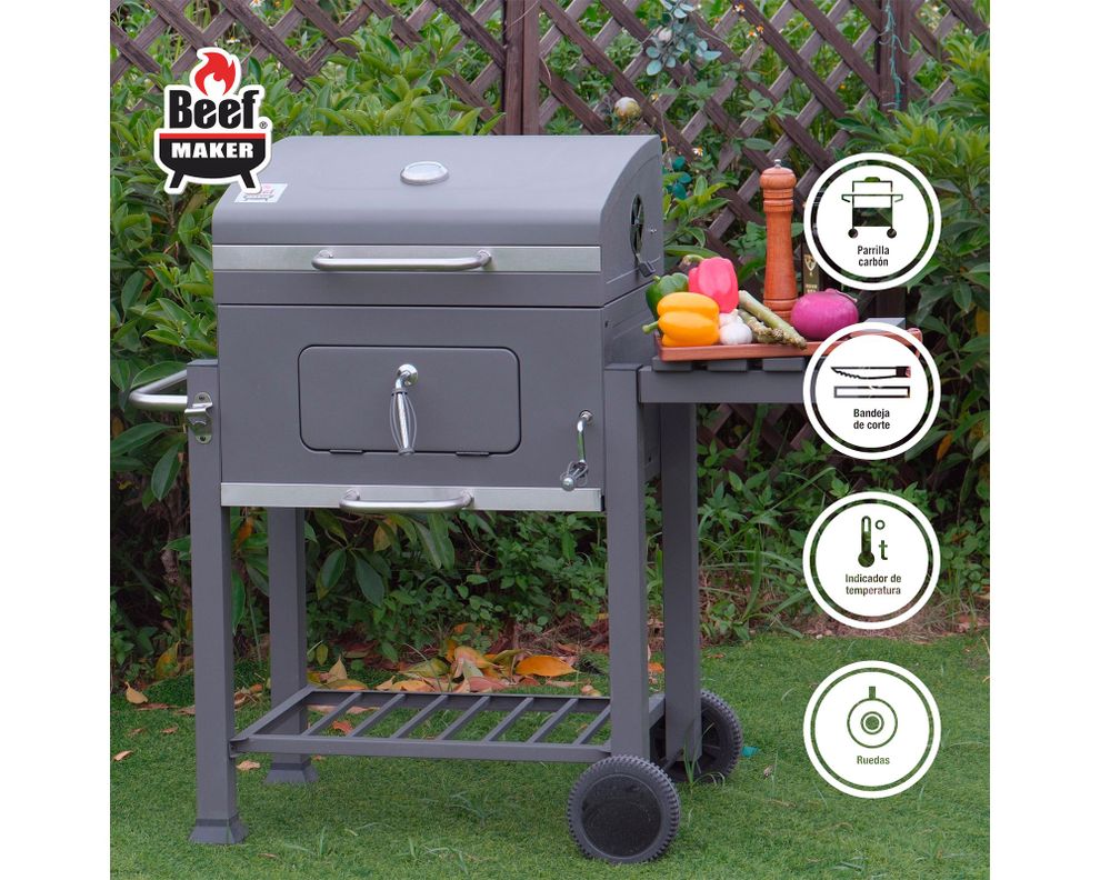 Parrilla a carbón Square negro-2