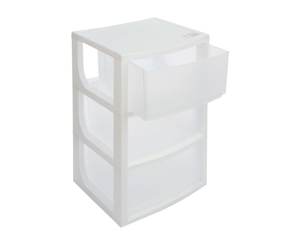 Mueble organizador 3 cajones blanco Wenco-1
