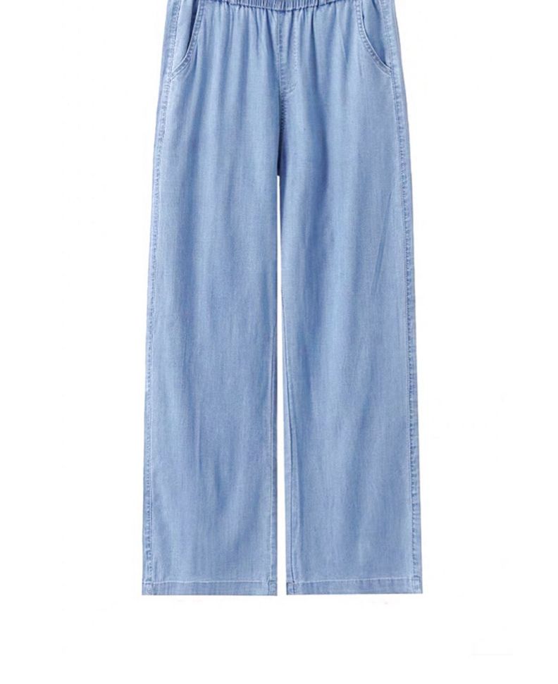 Pantalón Recto Modelo Mezclilla Jean Tela Tencel-1