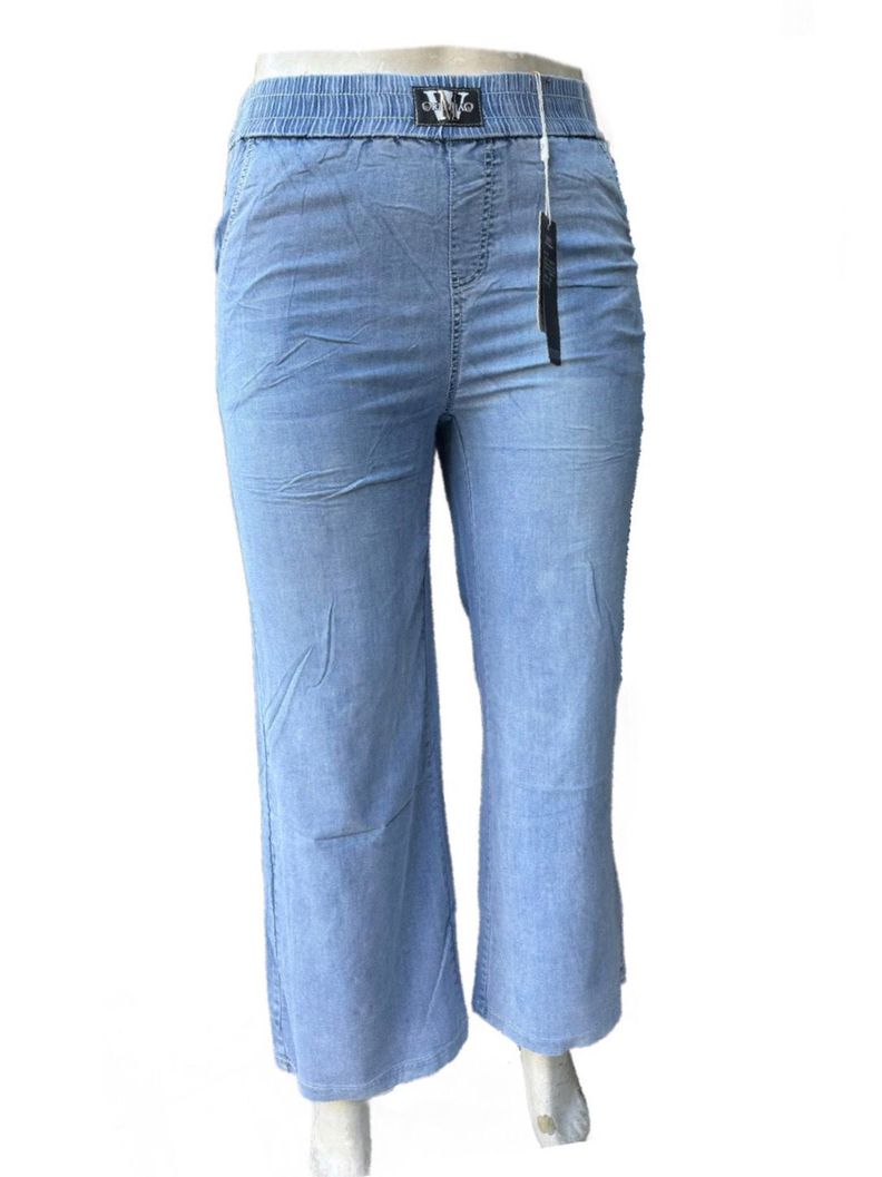 Pantalón Recto Modelo Mezclilla Jean Tela Tencel-3