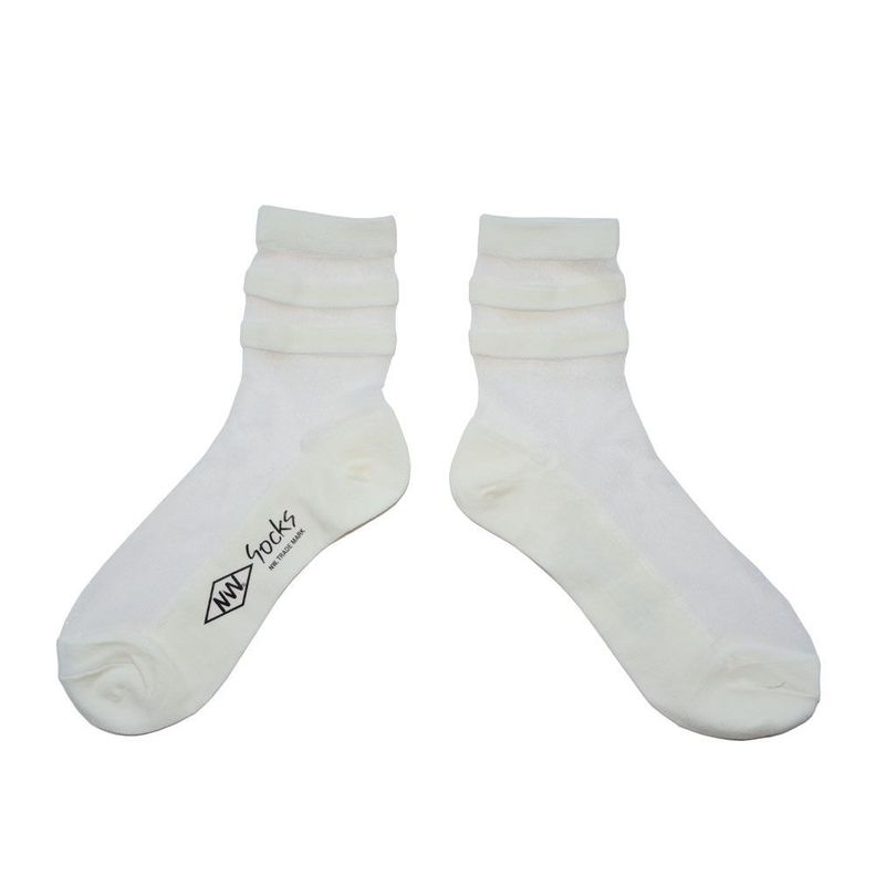 Calcetines con diseño,Transparentes,  NW, modelo crew, 4 pares-3