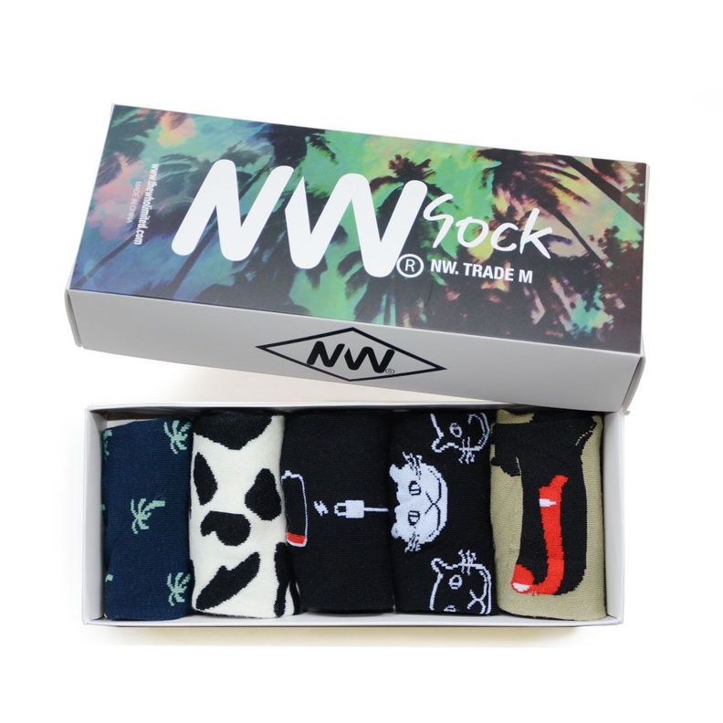 Calcetines con diseño, NW, modelo invisible, pack de 5-1