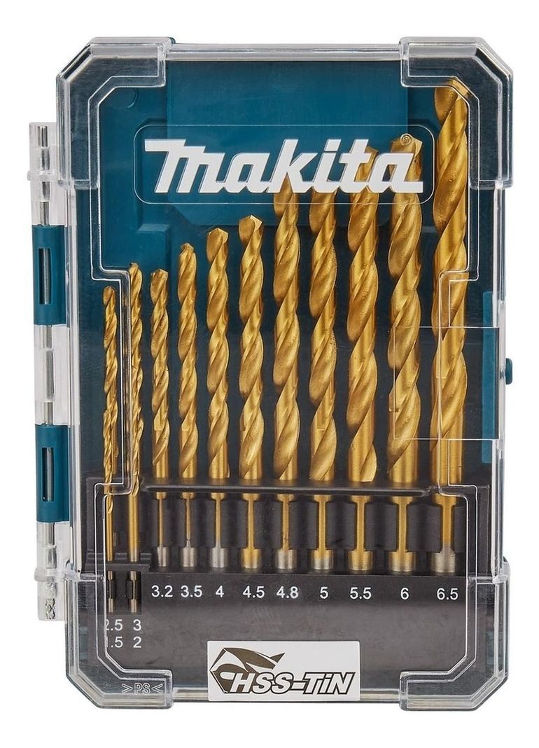 Set 13 Brocas HSS-tin Metal Surtido Makta D-72855-2