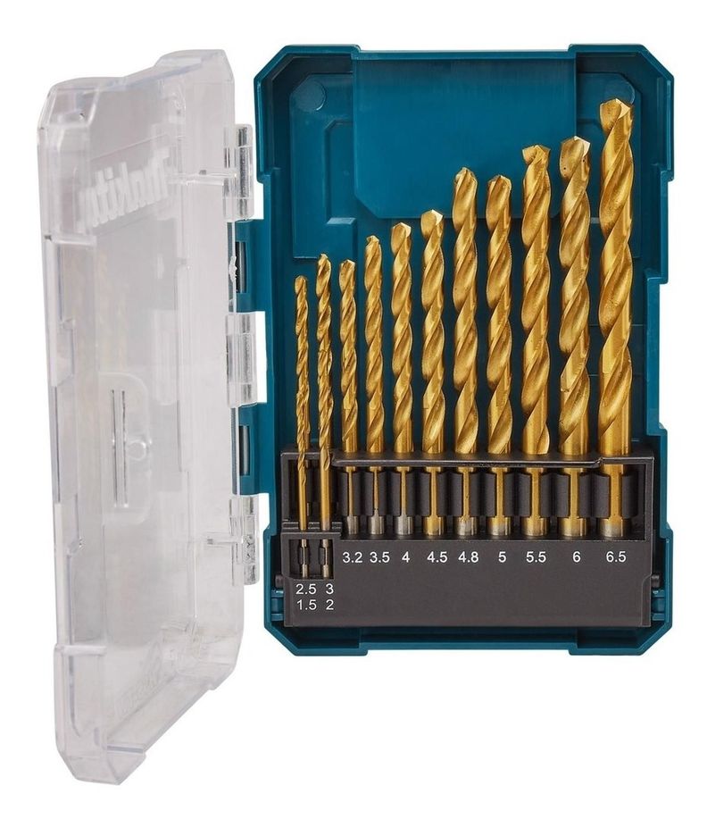 Set 13 Brocas HSS-tin Metal Surtido Makta D-72855-3