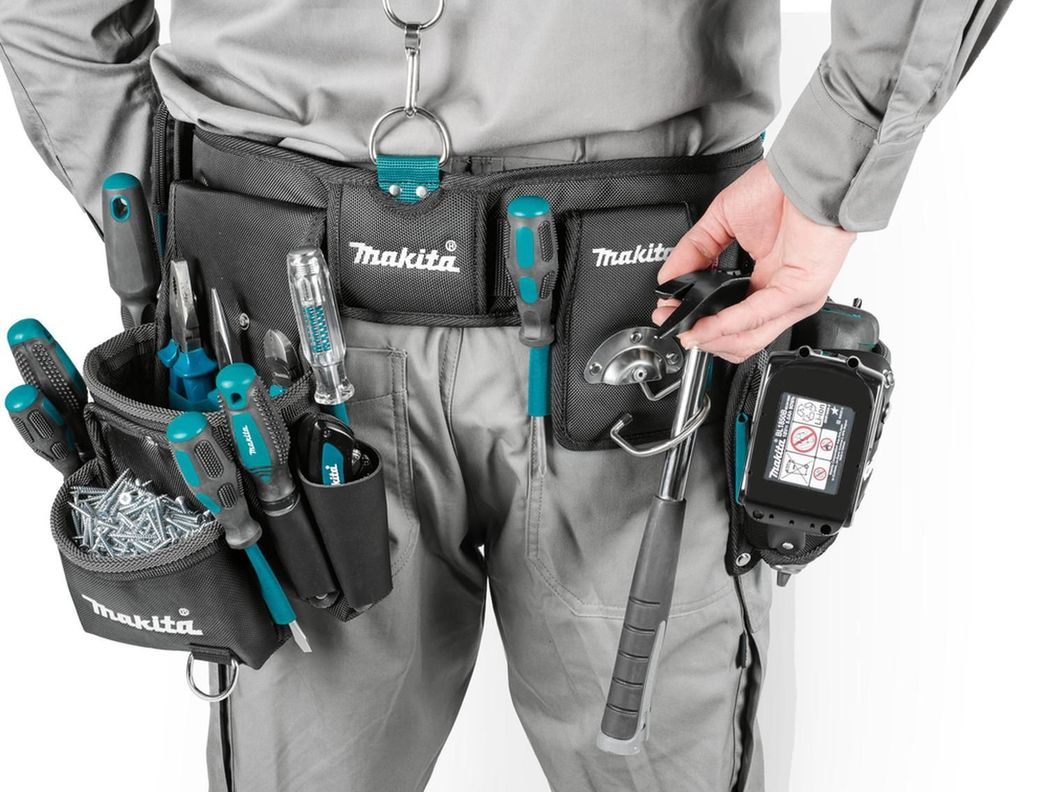 Cinturón Cuero Uso Pesado Con Porta Herramienta - Makita-2