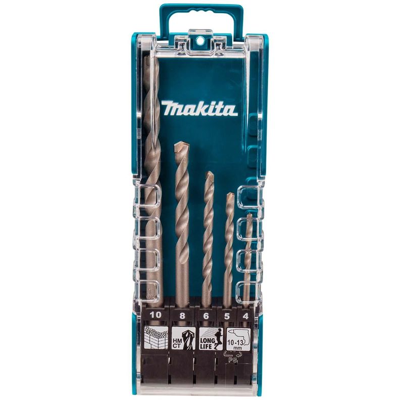 Juego de Brocas Para Concreto (4-10mm) - 5 Pzas - Makita-0