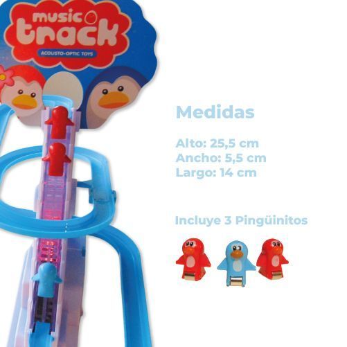 Juguete Resbalin Musical Pingüinos Incluimos Pilas-1