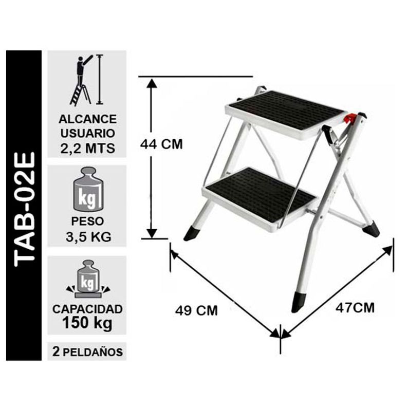 PISO ESCALERA PLEGABLE 2 P COMPACTO-1