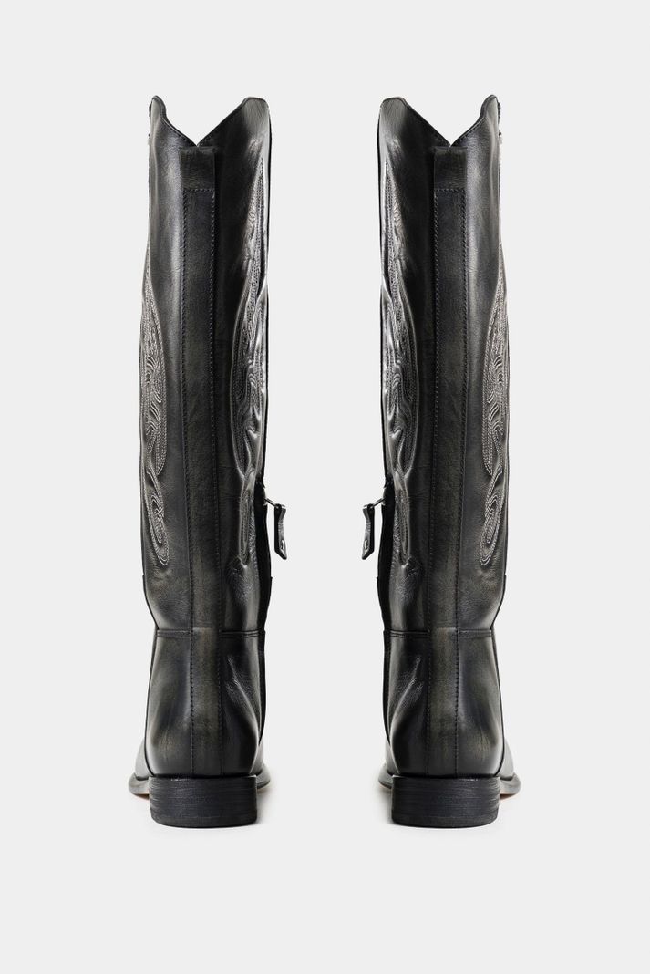 Vélez Botas Kalahari 2.0 Cuero Brush Off Mujer Cremalle Gris-2