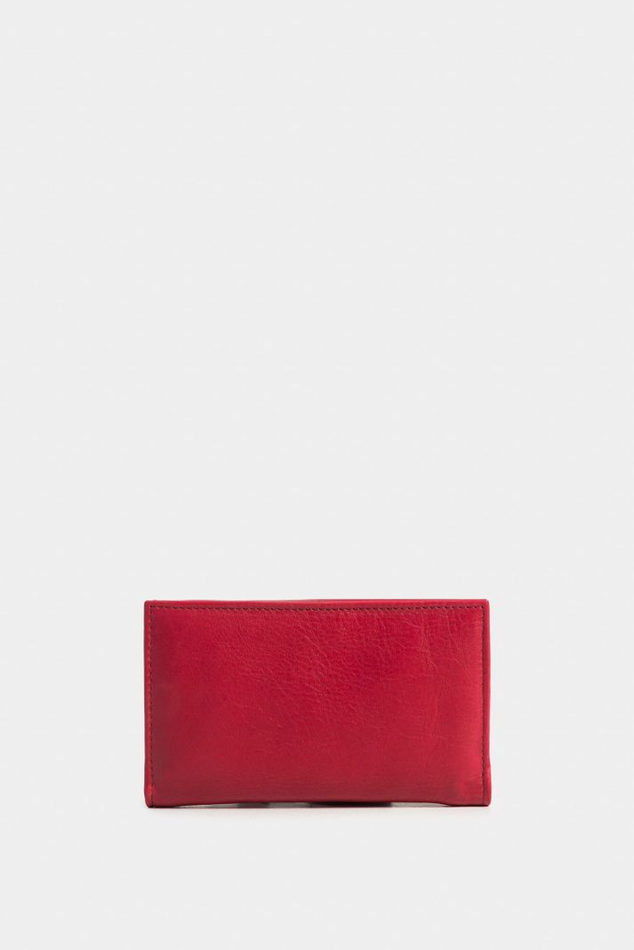 Vélez Billetera PLegable 3.0 Cuero Mujer Amplia Cap Rojo-2