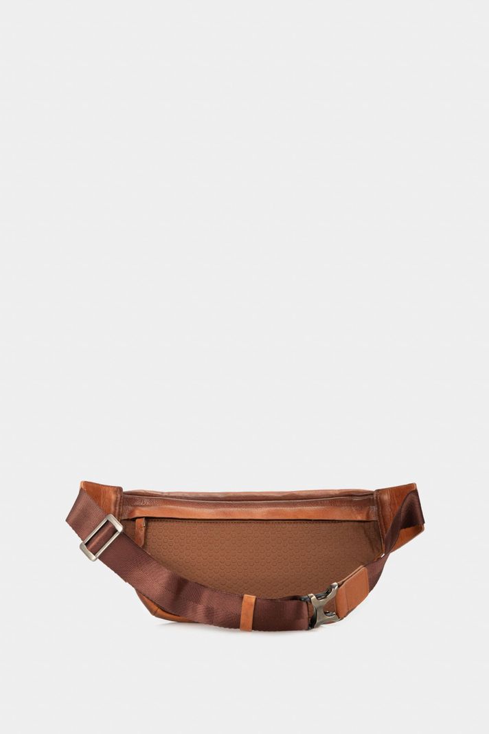 Vélez Riñonera Tivoli De Cuero Para Hombre Reata Nylon Miel-2