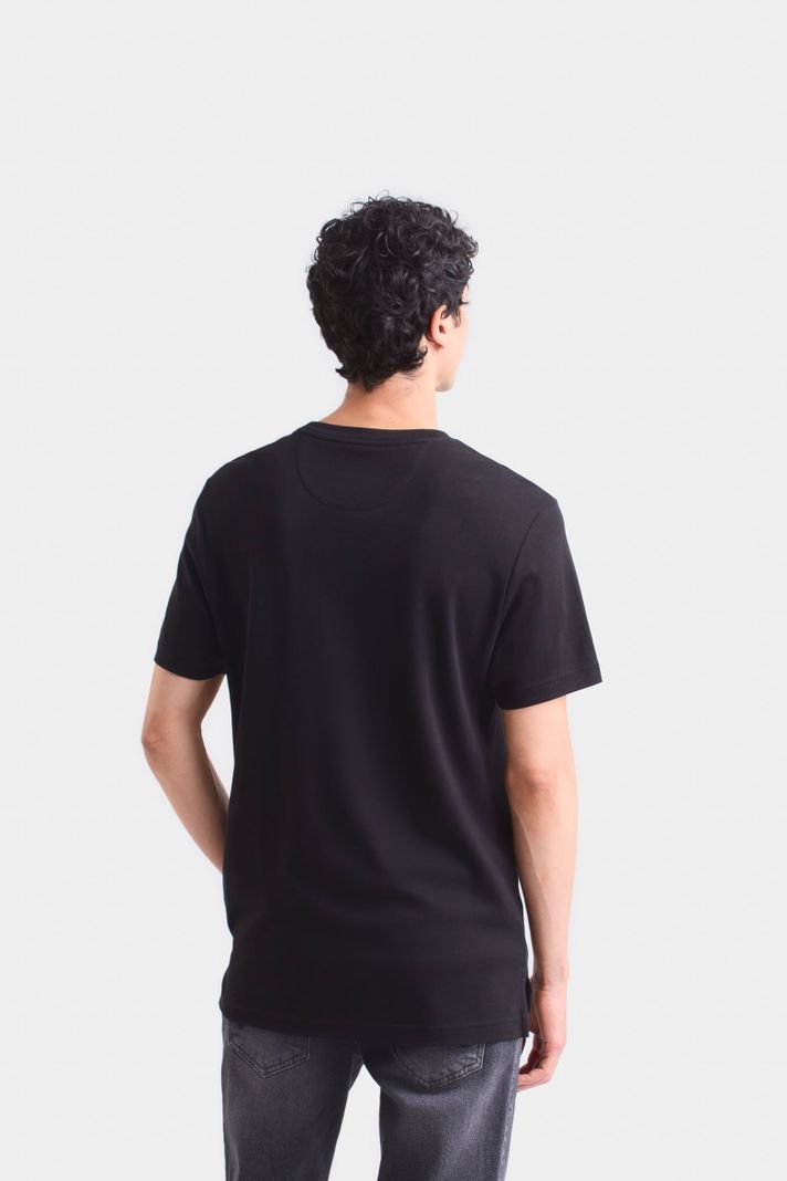 Vélez Polera Perú Cuello Redondo Hombre Basica Jersey Negro-4