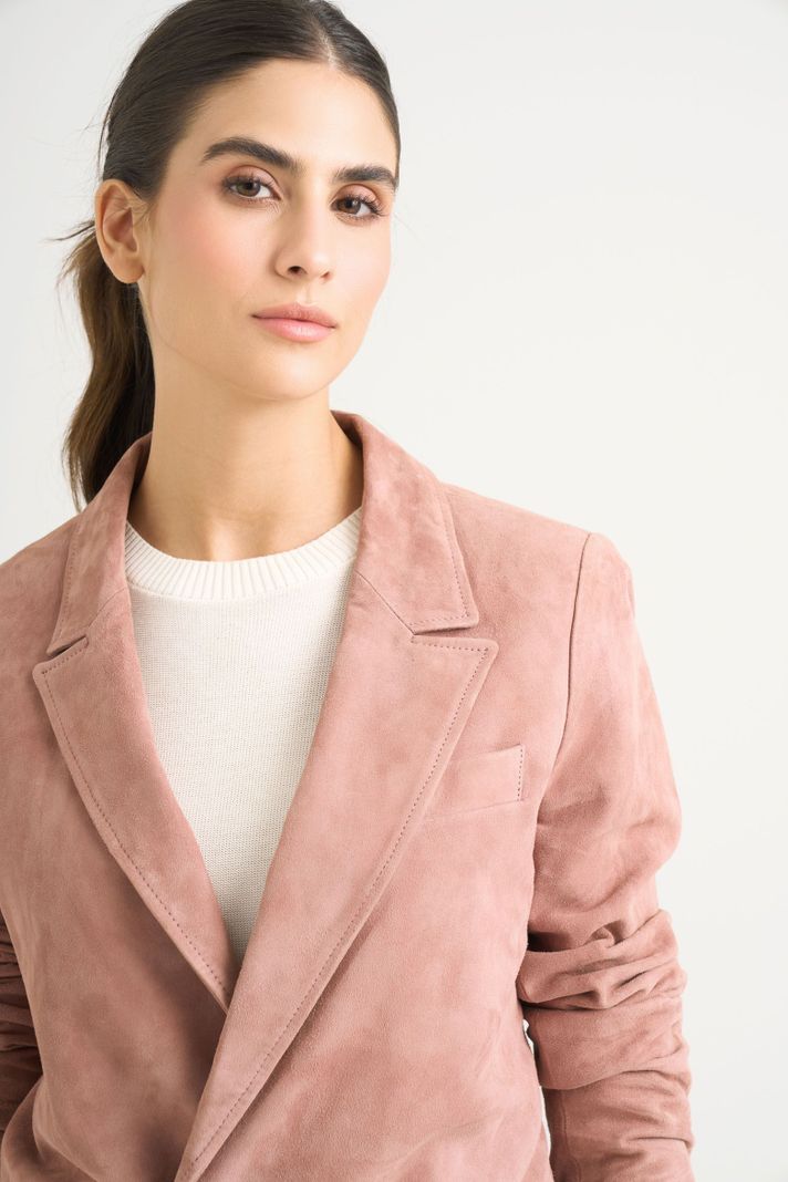 Vélez Blazer En Gamuza Ovina Para Mujer Zarzamora Mora-2