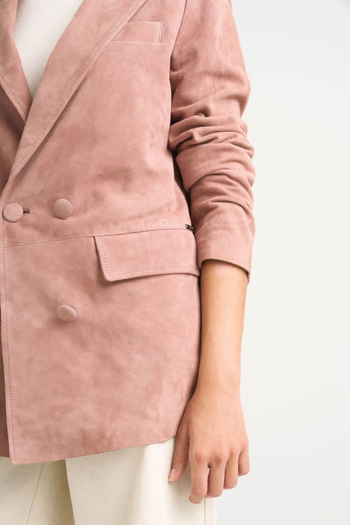Vélez Blazer En Gamuza Ovina Para Mujer Zarzamora Mora-4