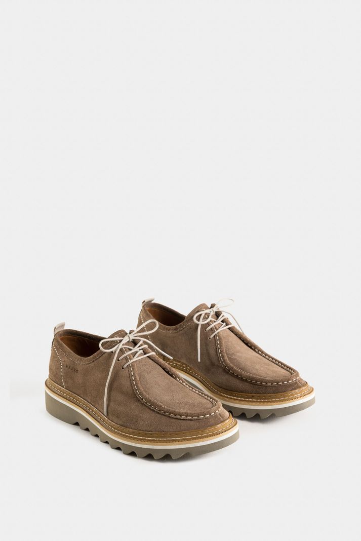 Vélez Zapatos Cordón Nova De Cuero Hombre Textura Gamuzada-1