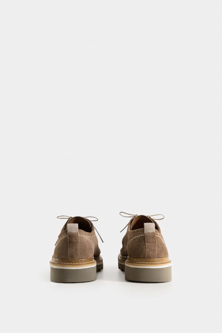 Vélez Zapatos Cordón Nova De Cuero Hombre Textura Gamuzada-2