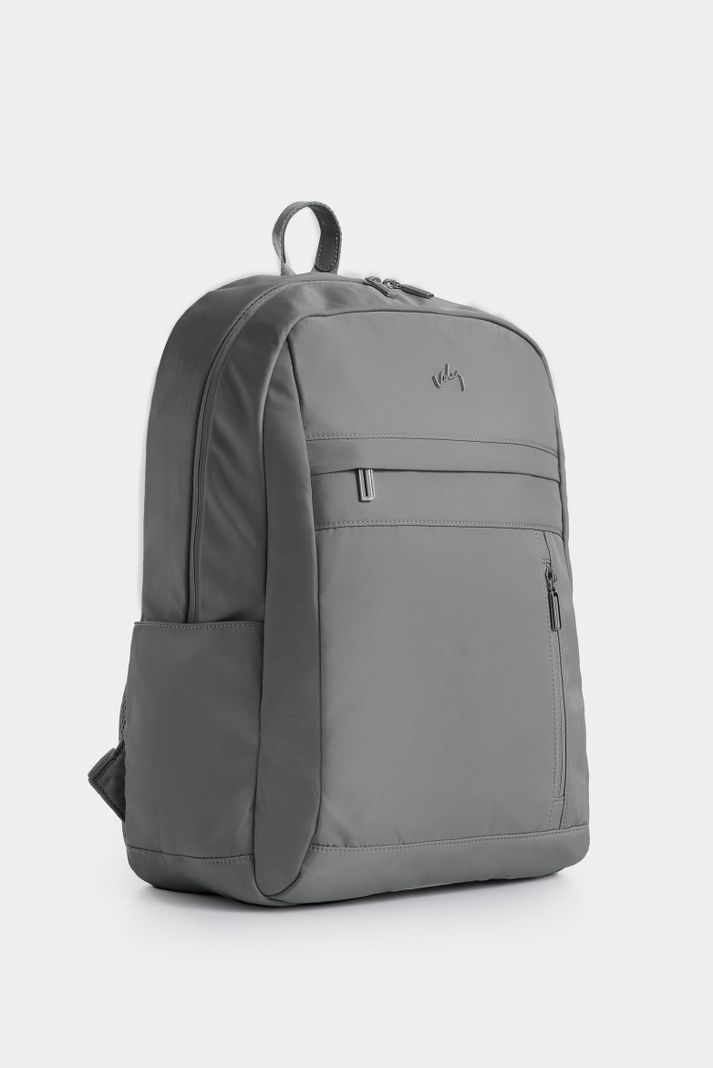 Vélez Morral Sierra En Lona Para Hombre Manija Cuero Gris-1