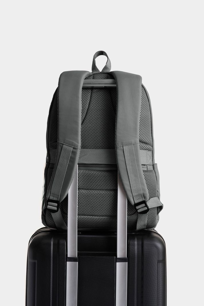 Vélez Morral Sierra En Lona Para Hombre Manija Cuero Gris-2