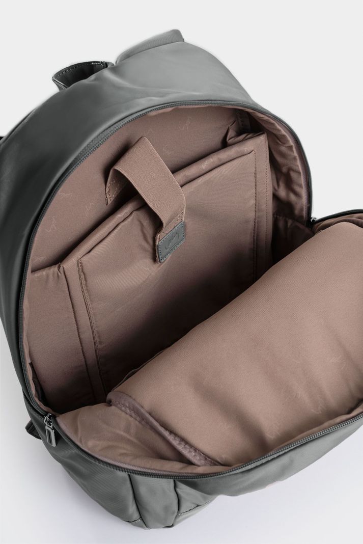 Vélez Morral Sierra En Lona Para Hombre Manija Cuero Gris-4