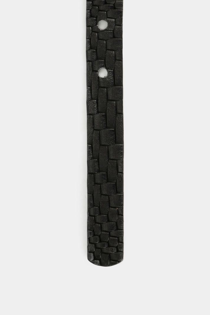 Vélez Cinturón Unifaz Mora De Cuero Para Mujer Placa Negro-3