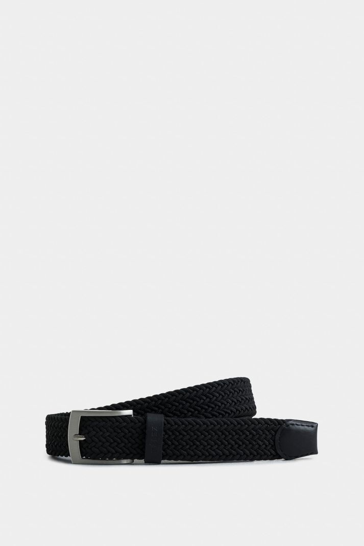 Vélez Cinturón Unifaz Cordón Cuero Para Hombre Trenza Negro-0