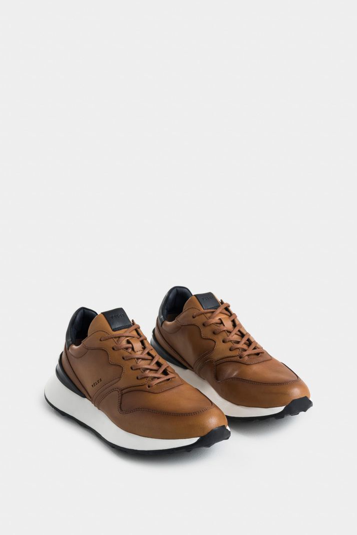 Vélez Tenis Cooper 3 De Cuero Para Hombre Spoiler Brandy-1