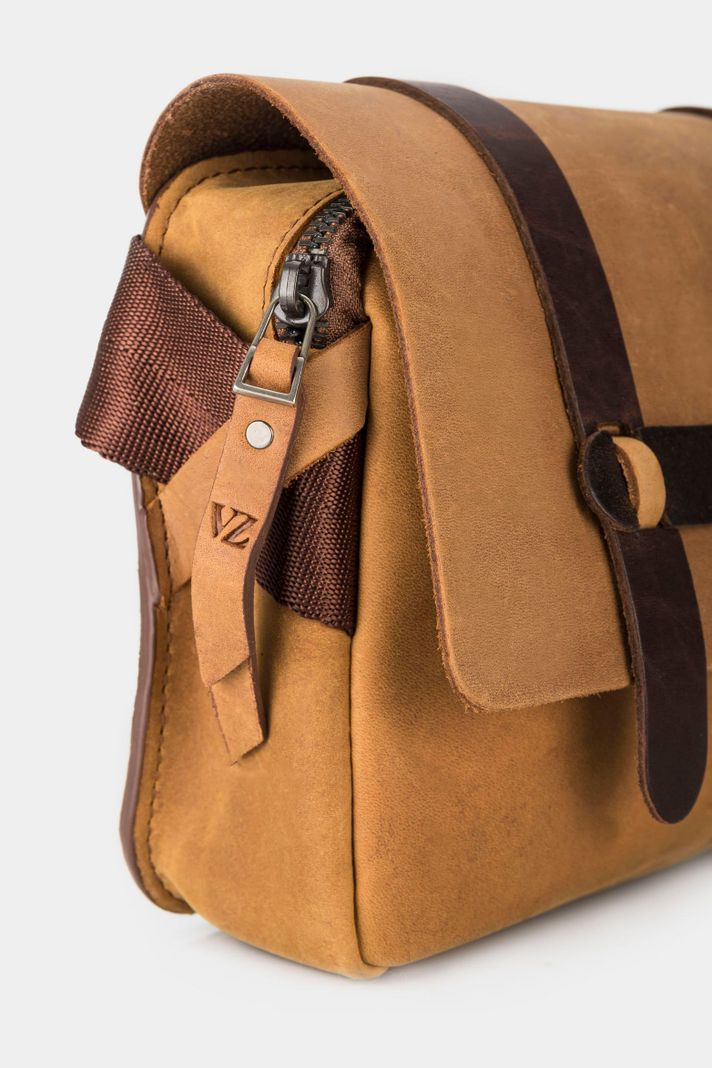 Vélez Riñonera Casual De Cuero Vintage Miel-4