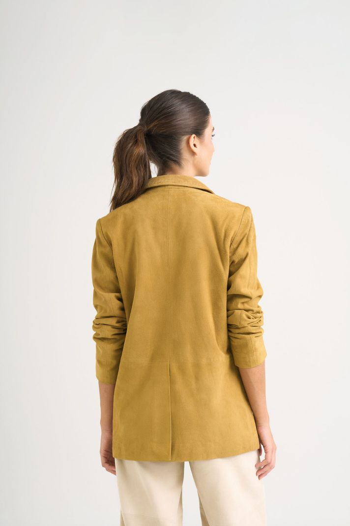 Vélez Blazer En Gamuza Ovina Para Mujer Zarzamora Verde-5