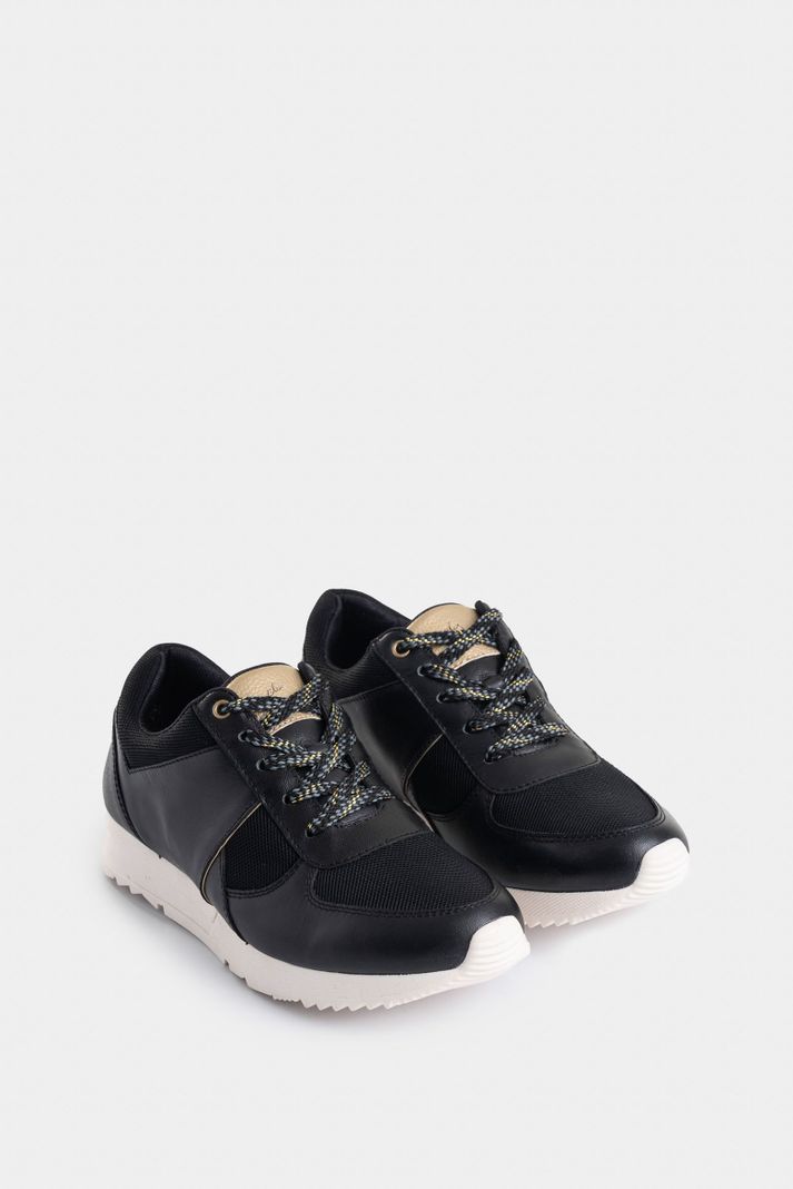 Vélez Zapatillas Deportivas Tropical De Cuero Mujer Negro-1