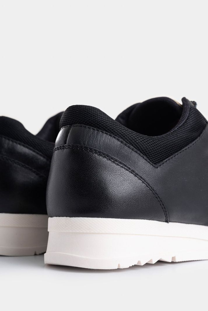Vélez Zapatillas Deportivas Tropical De Cuero Mujer Negro-4