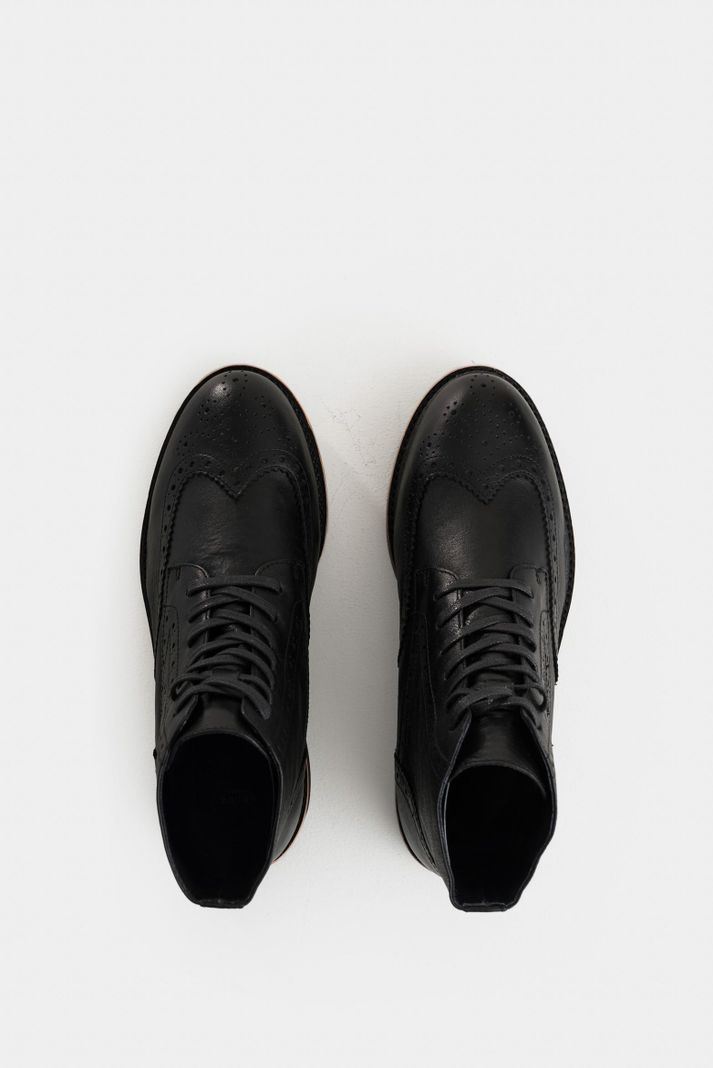 Vélez Botas River Cuero Hombre Cortes Con Chiripiado Negro-3
