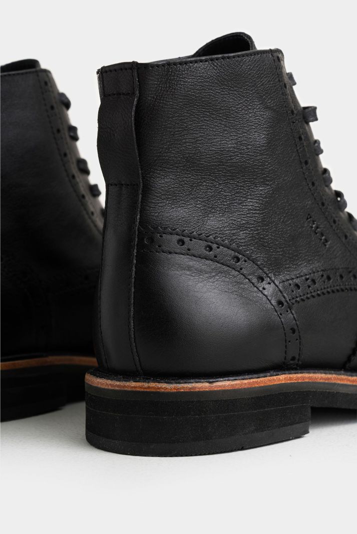 Vélez Botas River Cuero Hombre Cortes Con Chiripiado Negro-4