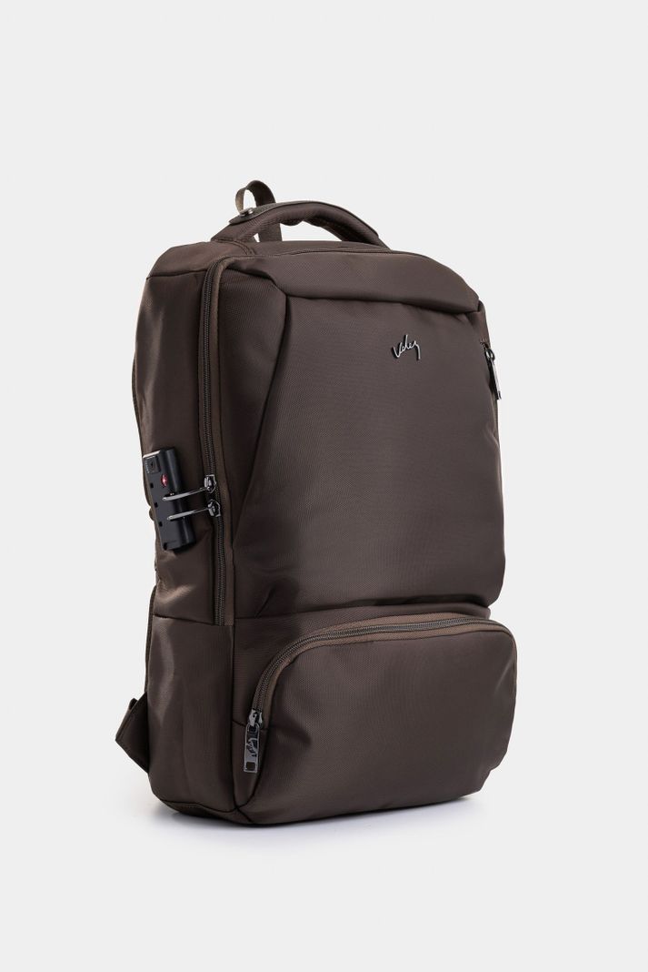 Vélez Tula Morral Nolan De Lona y Cuero Hombre Estilo Café-1