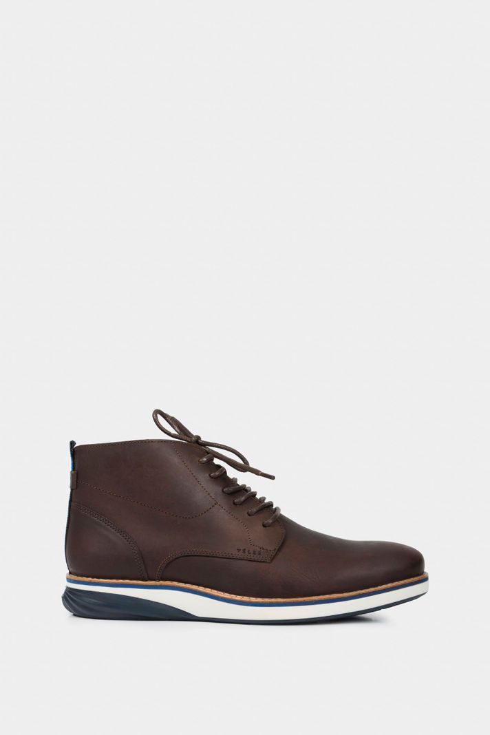 Vélez Botas Casual Play Cuero Hombre Efecto Envejecido Café-0